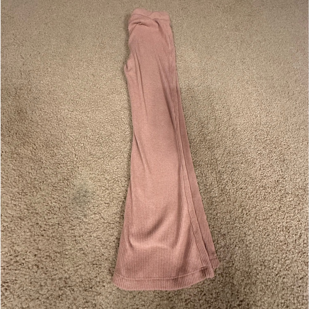 Pink flare soft lounge pants kids